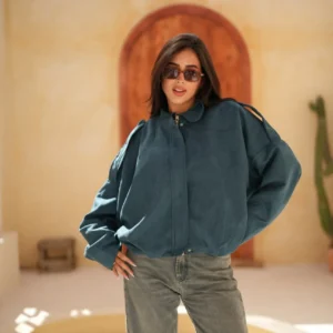 suede oversized jacket