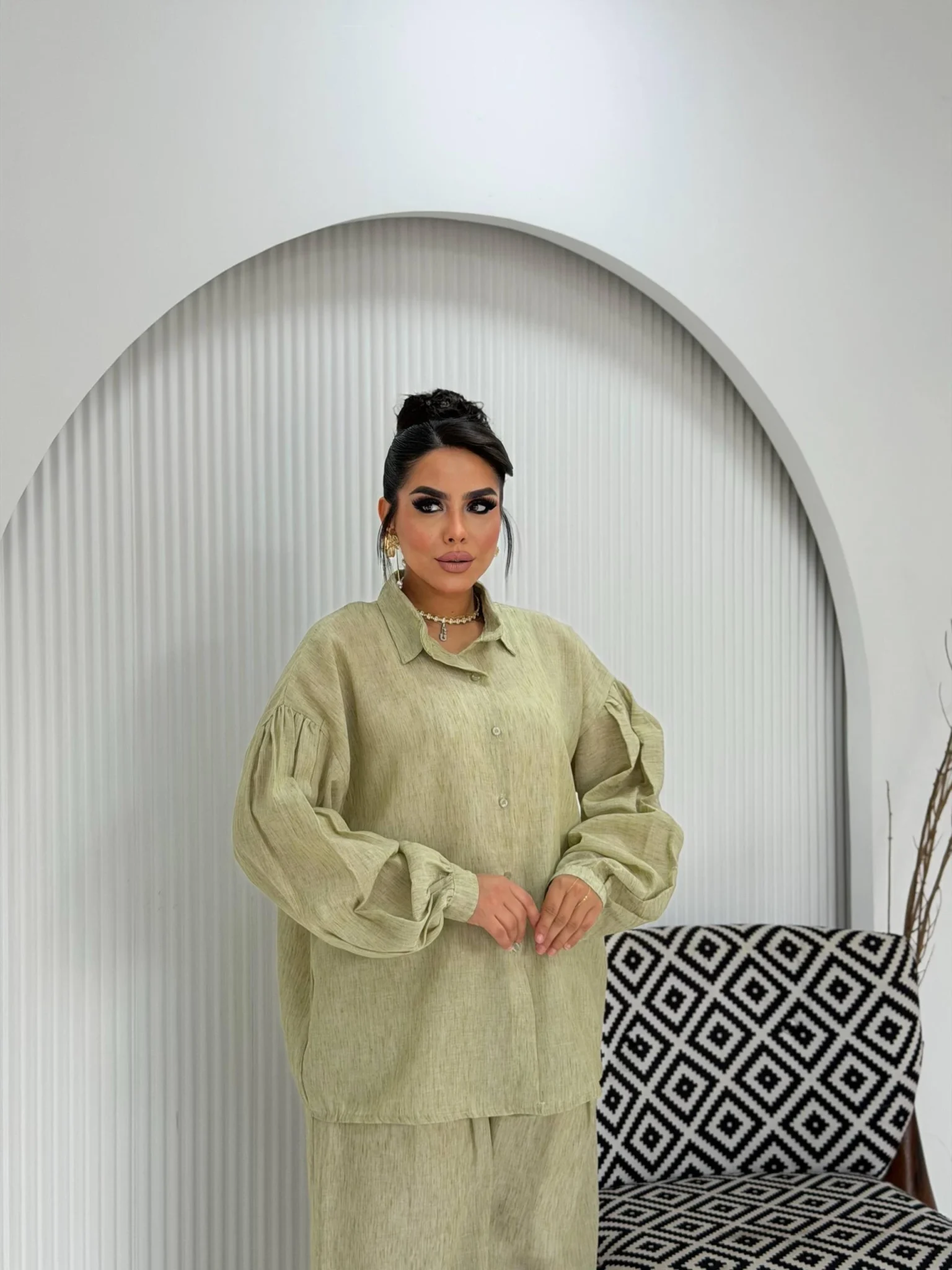 linen gauze two piece set linen gauze two piece set